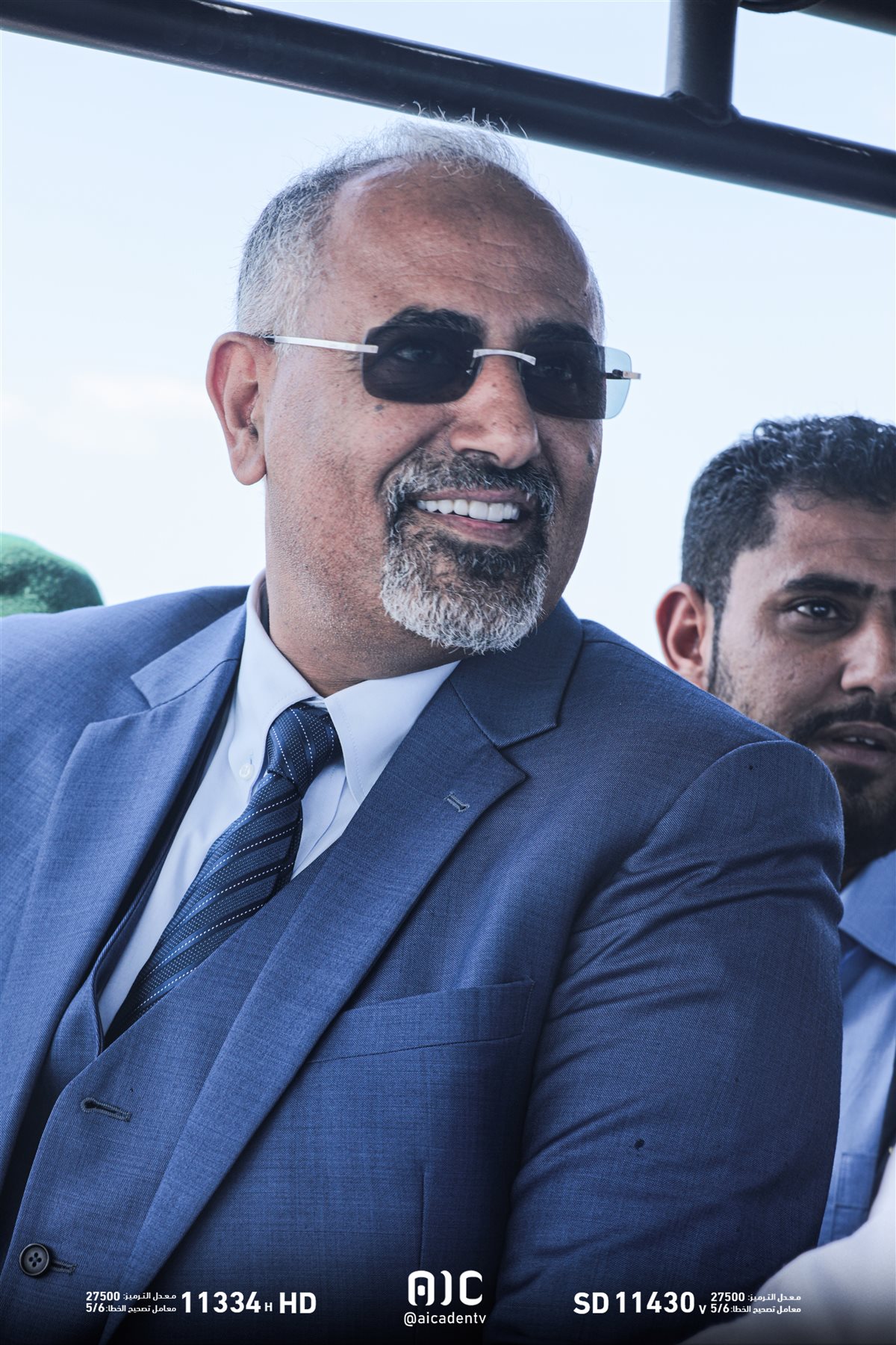 صور من زيارة الرئيس الزُبيدي إلى جزيرة ميون وباب المندب