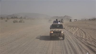 قتلى حوثيون وإحراق آليات عسكرية بمدفعية العمالقة بحدود بيحان 