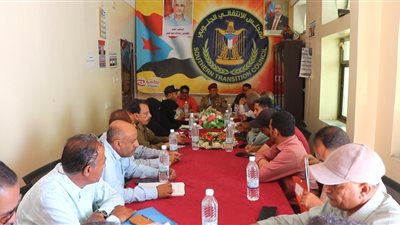 إنتقالي الضالع يناقش جملة من القضايا المحلية ويستعرض التقارير الدورية