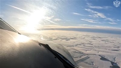 بوتين يحلّق على متن قاذفة نووية فوق صوتية