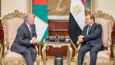 العاهل الأردني يبحث مع السيسي آخر التطورات في غزة