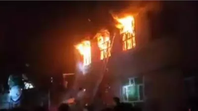 حريق يلتهم منزل أسرة فقيرة في لحج ومناشدات لمساعدتهم 