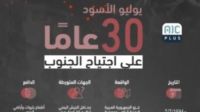 فيديوجرافيك.. وسم الغزو الشمالي للجنوب يتصدر منصات التواصل الاجتماعي ⁩