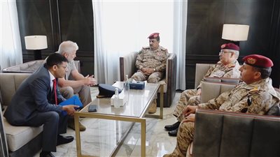 وزير الدفاع يبحث مع الملحقين البريطاني والفرنسي تعزيز التعاون العسكري