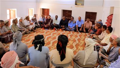 لجنة التواصل تسند حقوق حضرموت بالمجتمع المدني ووجاهات مديرية رخية 