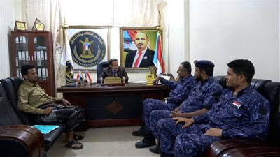 رئيس تنفيذية انتقالي لحج يبحث تعزيز جهود شرطة النجدة بالمحافظة