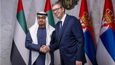 محمد بن زايد والرئيس الصربي يبحثان في بلغراد تعزيز الشراكة الإستراتيجية