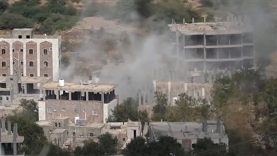 استهداف حوثي بقذائف الهاون لمناطق آهلة بالسكان في تعز اليمنية 