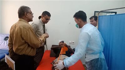 لقاء لمناقشة تدخلات منظمة هاند كاب بمستشفى ابن خلدون بلحج