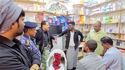 حملة ميدانية للسلطة المحلية بساه بحضرموت للرقابة على الصيدليات والمختبرات 