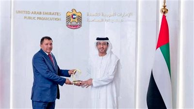 النائب العام يبحث مع نظيره الإماراتي تعزيز التعاون الثنائي في المجالات القانونية