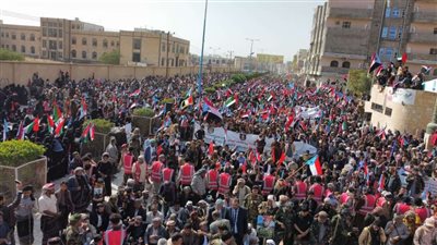 شبوة تشهد مليونية المطالبة بإعلان دولة الجنوب العربي